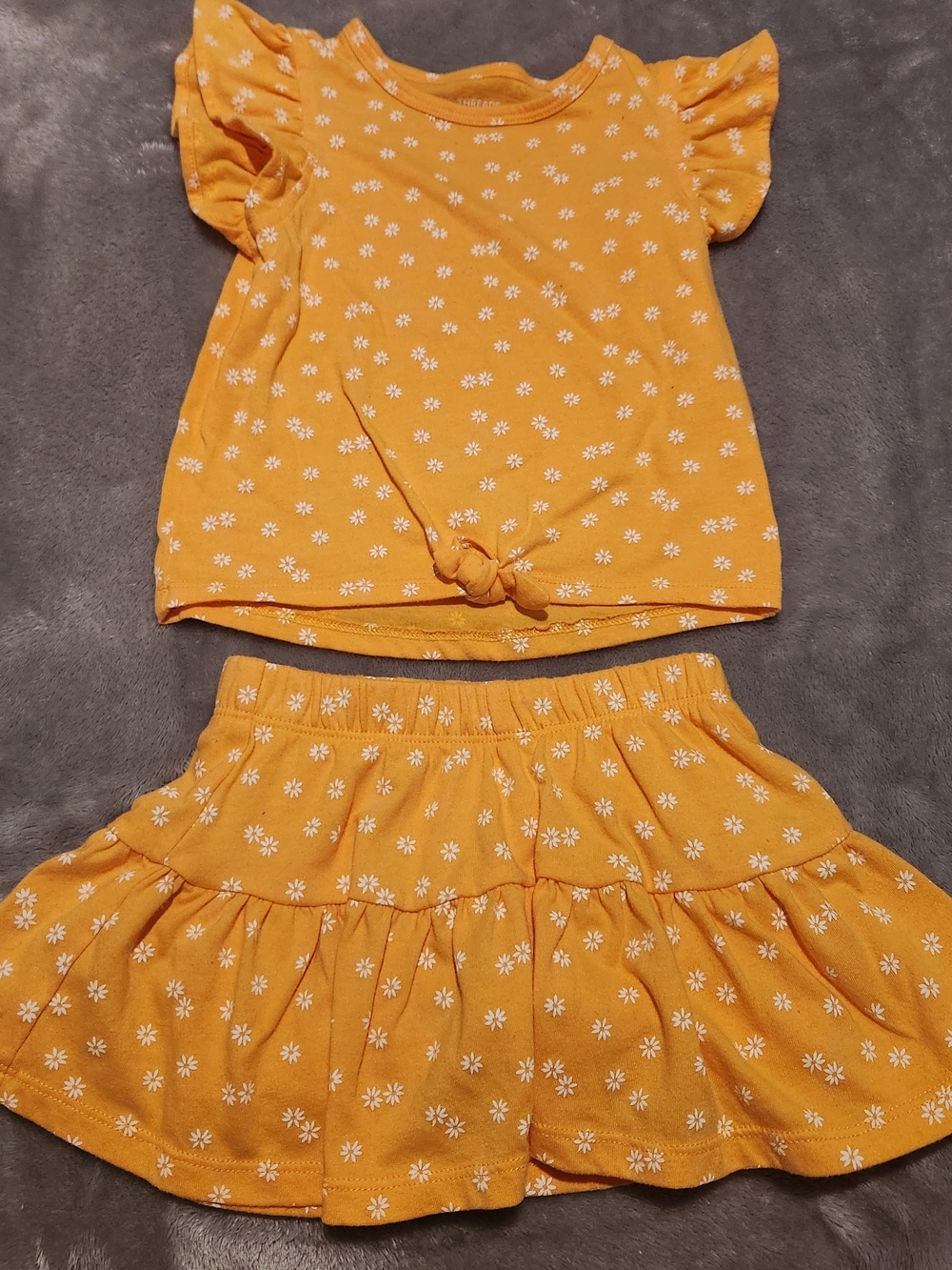 Epic Threads Yellow Daisy Two-Piece Skirt Set